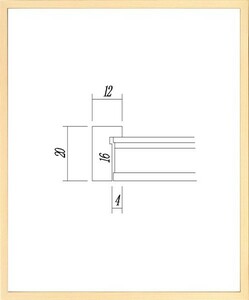 デッサン用額縁 木製フレーム UVカットアクリル付 9102 三三サイズ 乳白