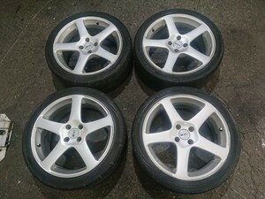 ★H301【希少 イタリア MVR】17インチ 7J +45 4穴 PCD100 ハブ56 4本 215/40R17ミニ 純正