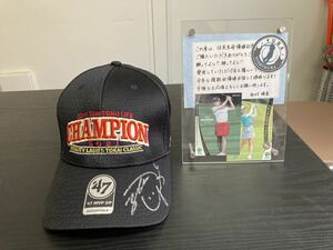 西村優菜プロ 直筆サイン入り優勝記念キャップ メッセージカード付き JLPGA