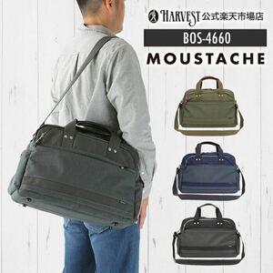 ☆ MOUSTACHE ムスタッシュ ボストンバッグ 旅行 大容量 ビジネスバッグ おしゃれ 2泊 ボストン バッグ 本革 レザー BOS 4660 カーキ ☆