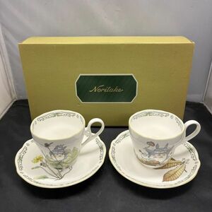 X115-I68-41 Noritake ノリタケ となりのトトロ カップ&ソーサー カップ約8.5x8cm ソーサー約15.5cm 茶器 食器 箱付き