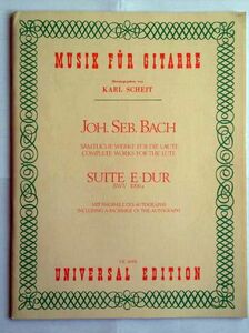 【中古輸入楽譜】シャイト編バッハリュート組曲第4番 バッハ自筆譜の写真版付 Scheit Bach Lute【送料無料】