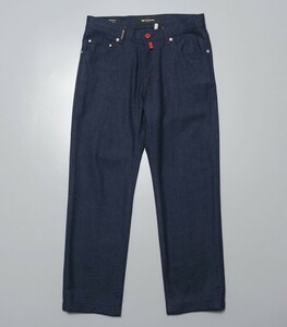 TH9463◇イタリア製 Kiton/キートン メンズ30 Slim ボタンフライ ノータック カシミヤ混 ウールパンツ スラックス ネイビー系