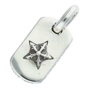 クロムハーツ Chrome Hearts D/T TNY STAR/タイニードッグタグスター 韓国限定チャーム/シルバーネックレストップ 中古 GZ11