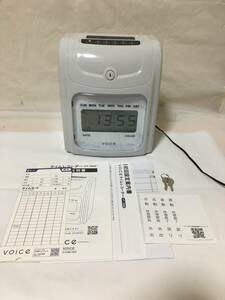 〇T173〇刻印確認済 VOICE VT-1000 ヴォイス タイムレコーダー 鍵1本/タイムカード1枚/説明書付