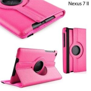 Google Nexus7 (2013) 新型 回転カバー スタンドケース ピンク