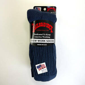 RAILROAD SOCK レイルロードソック 靴下 3足セット　ネイビー　CREW WORK SOCKS ソックス MADE IN USA アメリカ製
