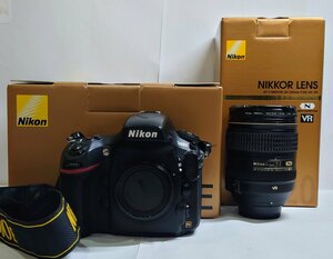 Y-4014BN Nikon D800E 一眼レフ NIKKOR 24-120mm 1:4G カメラレンズ 箱あり 付属品あり ニコン バッテリーなし 動作未確認 現状品 中古品