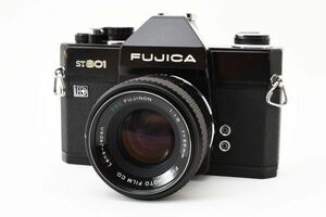 [美品] フジカ FUJICA ST801 一眼レフ 35mm フィルムカメラ ブラック 黒 + FUJINON 55mm f/1.8 M42 2117524