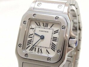 Cartier カルティエ 時計 ■ サントスガルベ SM クォーツ レディース 腕時計 W20056D6 ステンレス □3L6DS