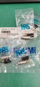 ヒロセ電機 丸型コネクタ, 4極, マイクロ, ケーブルマウント, HR10A-7J-4P(73)、4個セット