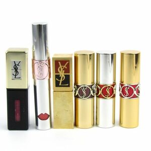 イヴ・サンローラン 口紅 ヴォリュプテシャイン他 6点セット まとめて 大量 コスメ PO レディース YVES SAINT LAURENT