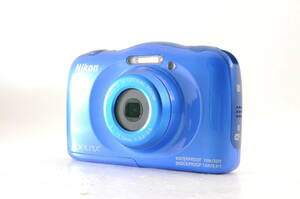 動作品 ニコン Nikon COOLPIX W100 クールピクス 青 ブルー コンパクトデジタルカメラ 管GG2805