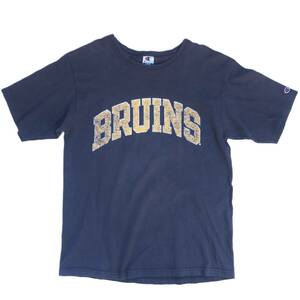 90s USA製 サイズL チャンピオン Champion BRUINS 紺 Tシャツ ビンテージ