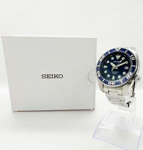 【セイコー 1円〜】SEIKO 6R15-00G0/SBDC033 ダイバーズウォッチ AT ブルー 純正箱付き 腕時計 メンズ 稼動品 中古 8L44H1