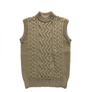 美品 Steven Alan スティーブンアラン WOOL CABLE KNIT VEST ニットベスト ウール ケーブル編み 8218-199-0113 F ベージュ