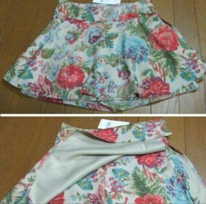 セシルマクビ－花柄　パンツインスカート　新品・タグ付き　サイズＳ