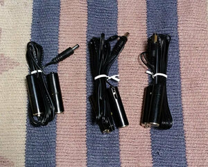 単三　単3　ダミー電池　電源供給型　ケーブル付　黒　日本製　未使用　3個セット