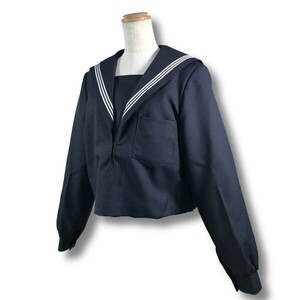 【新品未使用品】セーラー冬服上衣★学生服*横開き*紺襟*ホワイト3ライン*紺色*ネイビーボディ*170*17号(WD17G)