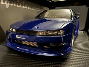 [新品] 1/18 IG3085 VERTEX S14 Silvia Blue Metallic イグニッションモデル ignition model Nissan 日産 シルビア S13 S15