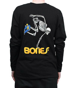 Powell Peralta (パウエル) ロンT ロングTシャツ 長袖 Skateboarding Skeleton Long Sleeve T-Shirt Black 80