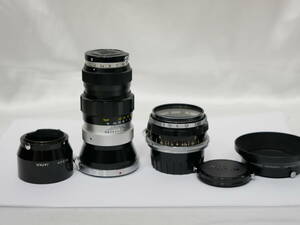 #7424 NIKON W-NIKKOR C 3.5cm F1.8 NIKKOR-T 10.5cm F4 ニコン Sマウント ニッコール 広角 テレ