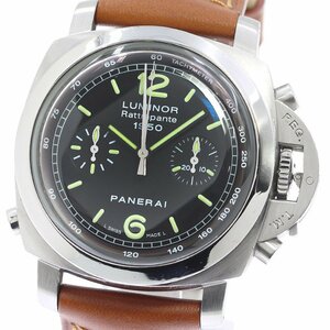 訳あり パネライ PANERAI PAM00213 ルミノール 1950 ラトラパンテ クロノグラフ 自動巻き メンズ _746710