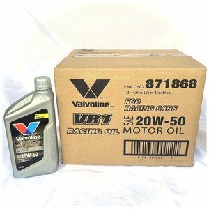 【　NEWボトル1L　お買得12本セット　】Valvoline バルボリン　VR1 Racing　レーシング　20W-50　SN/CF　鉱物油