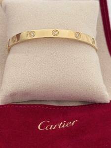 最安★磨き済 超美品 Cartier(カルティエ) ラブブレス フルダイヤ K18YG 18金 #18ブレスレット