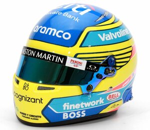 ベル ミニヘルメット 1/2 F1 フェルナンド・アロンソ アストンマーチン 2024 BELL Fernando Alonso Aston Martin