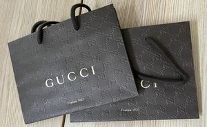 新品未使用GUCCI ショッパー 紙袋 ショップ袋 グッチ GG型押し 2枚セット