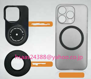 JJC 磁気 Magsafe レンズフィルター アクセサリーキット iPhone 13 Pro Max スマホ用 49mm スマホレンズフード MagSafe スマホケース付き