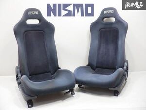 【旧ロゴ!! 希少!!】NISMO ニスモ BCNR33 スカイライン GT-R GTR スポーツシート 2脚 左右 セット 赤ステッチ BNR32 BNR34 セミバケ 棚2I8