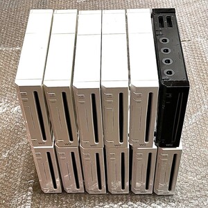 〈現状品・通電確認〉ニンテンドー Wii 本体 12台 RVL-001 シロ（白）クロ（黒）NINTENDO ウィー ジャンク