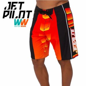 ジェットパイロット JETPILOT 2023 ボードパンツ 送料無料 ポディウム メンズ ボードショーツ S22910 オレンジ/ブラック 30 海パン