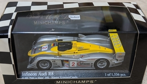 1/43 Minichamps Audi R8 #2 Petit LeMans 2002 Winner Capello Kristensen