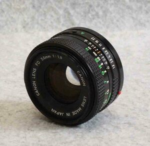 [is340]キャノン　レンズ FD 50mm f1.8 　canon FD LENS 1:1.8 大口径　標準レンズ　単焦点