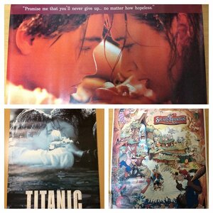 【ポスター3枚セット】Titanic タイタニック「氷上のやり取り」2枚(A1サイズ) & ディズニー スプラッシュマウンテン(61×45cm)◆9