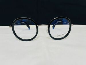 Yohji Yamamoto ヨウジ ヤマモト メガネフレーム YY1025 613 未使用 美品 伊達眼鏡 丸メガネ ブラック シルバー 人気 ボストン ラウンド