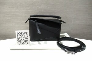 【新品同様】 LOEWE ロエベ パズルバッグ ミニ A510P88X26 ショルダーバッグ ブラック クラシックカーフ BRB・バッグ・財布