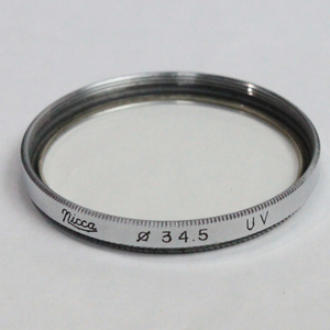 040446 【並品 ニッカ フィルター】 Nicca 34.5mm UV 銀枠
