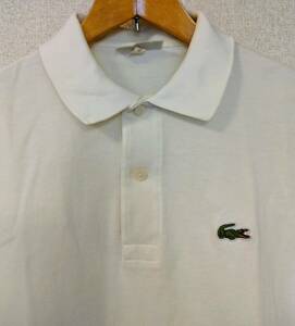 CHEMISE LACOSTE / ラコステ ポロシャツ　L-1212　鹿の子　半袖　サイズ3　日本製　ホワイト