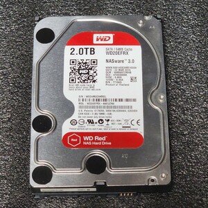 【送料無料】WesternDigtal WD Red WD20EFRX-68EUZN0 2TB 3.5インチ内蔵HDD 2015年製 フォーマット済み 正常品 PCパーツ 動作確認済