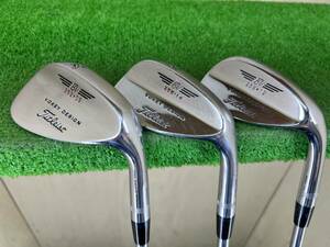 【3本セット】Titleist VOKEY DESIGN 52度/56度/58度 DynamicGold　WEDGEフレックス　タイトリスト ボーケイ メッキ仕上