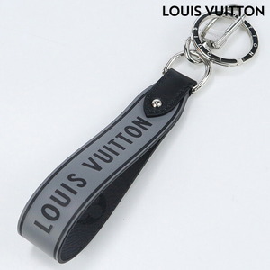 中古 ルイヴィトン キーリング ブランド LOUIS VUITTON モノグラム・エクリプスリバース キーホルダー レザー M00337 グレー