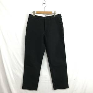 KZ5854★FUJITO : TAPERED PANTS★32★黒 定価￥29700- フジト レザーパイピング テーパードパンツ