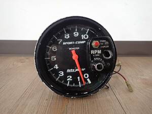 中古 計器 Auto Meter SPORT-COMP MONSTER オートメーター スポーツコンプ タコメーター 回転計 10000回転 RPM ジャンク 48