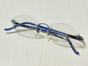 新品　renoma　レノマ　日本製　眼鏡　メガネ　綺麗　上品　高級感　ツーポイント　ブルー