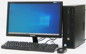 HP EliteDesk 800 G2 SFF-6700 ■ 20インチワイド 液晶セット i7-6700/8G/500G/DVDマルチ/第6世代/Windows 10 デスクトップ