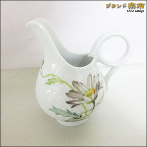 *美品 MEISSEN マイセン ミルクポット 陶器 フラワー クリーマー 花柄 マーガレット 617601 ホワイト系*送料込